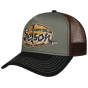 Stetson St James's Leather Trucker Cap - Brown