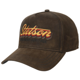 Stetson St James's Leather Trucker Cap - Brown