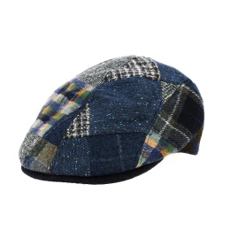 Daffy Blue Patchwork Flat Cap Traclet