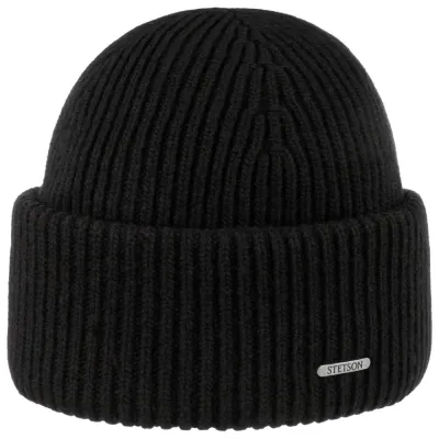 Percy Wool Beanie Black - Stetson Reference: 20776| Chapellerie Traclet