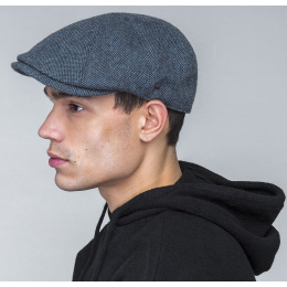 Brown Navy Flat Cap - Bailey
