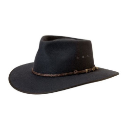 Cattleman Hat Anthracite Fur Felt - Akubra