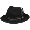 Chapeau Fedora Greenwich Feutre Laine Noir - Stetson  Reference : 20790 | Chapellerie Traclet