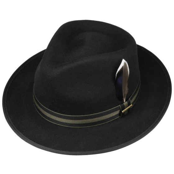 Chapeau Fedora Greenwich Feutre Laine Noir - Stetson