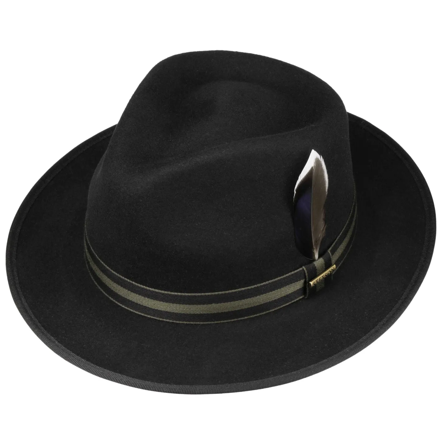 Chapeau Fedora Greenwich Feutre Laine Noir - Stetson  Reference : 20790 | Chapellerie Traclet