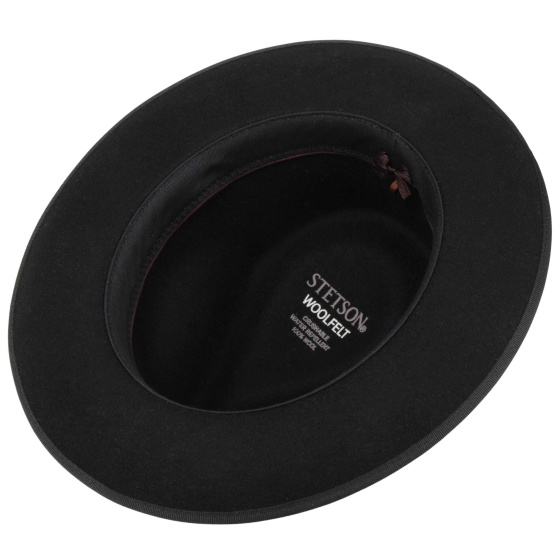 Chapeau Fedora Greenwich Feutre Laine Noir - Stetson