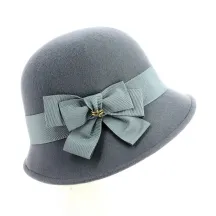 Chapeau Cloche Maithe Feutre Laine Bleu ciel - Traclet Reference : 18663 | Chapellerie Traclet