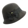 Maithe Grey Wool Felt Cloche Hat - Traclet Reference: 9621 | Traclet Hat Shop