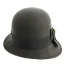 Maithe Grey Wool Felt Cloche Hat - Traclet Reference: 9621 | Traclet Hat Shop