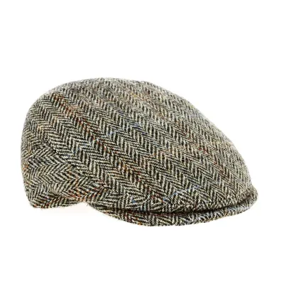 Brighton Harris Tweed Flat Cap Brown - Traclet Reference: 8432 | Traclet Hat Shop