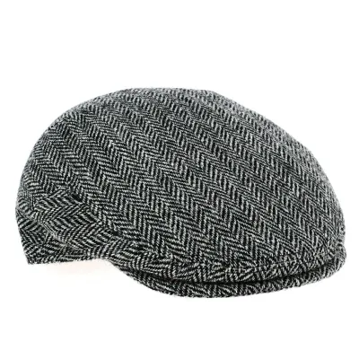 Casquette Plate Brighton Harris Tweed Gris - Traclet