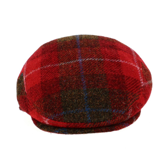 Justin Harris Tweed Red Plaid Flat Cap - Traclet