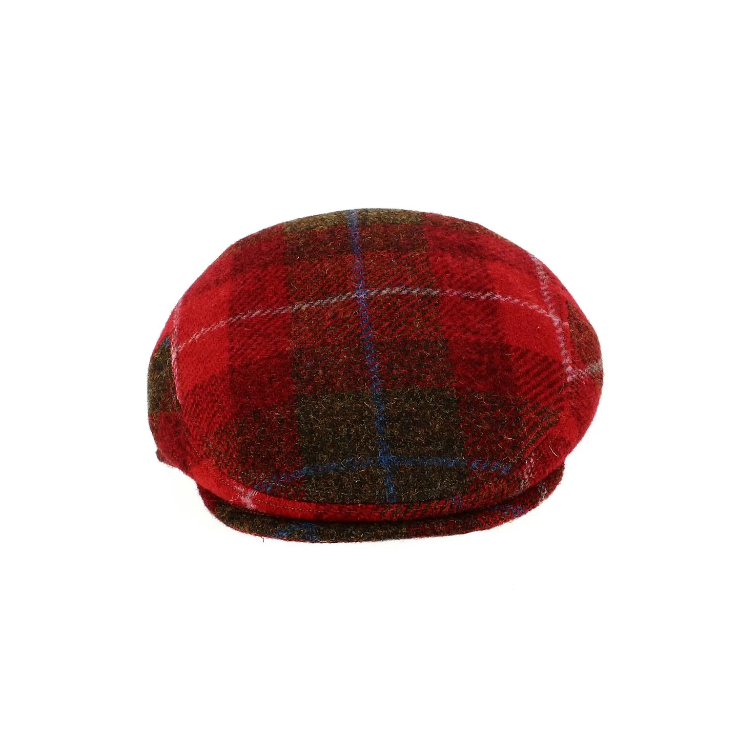Justin Harris Tweed Red Plaid Flat Cap - Traclet - ref 20828 traclet hat shop