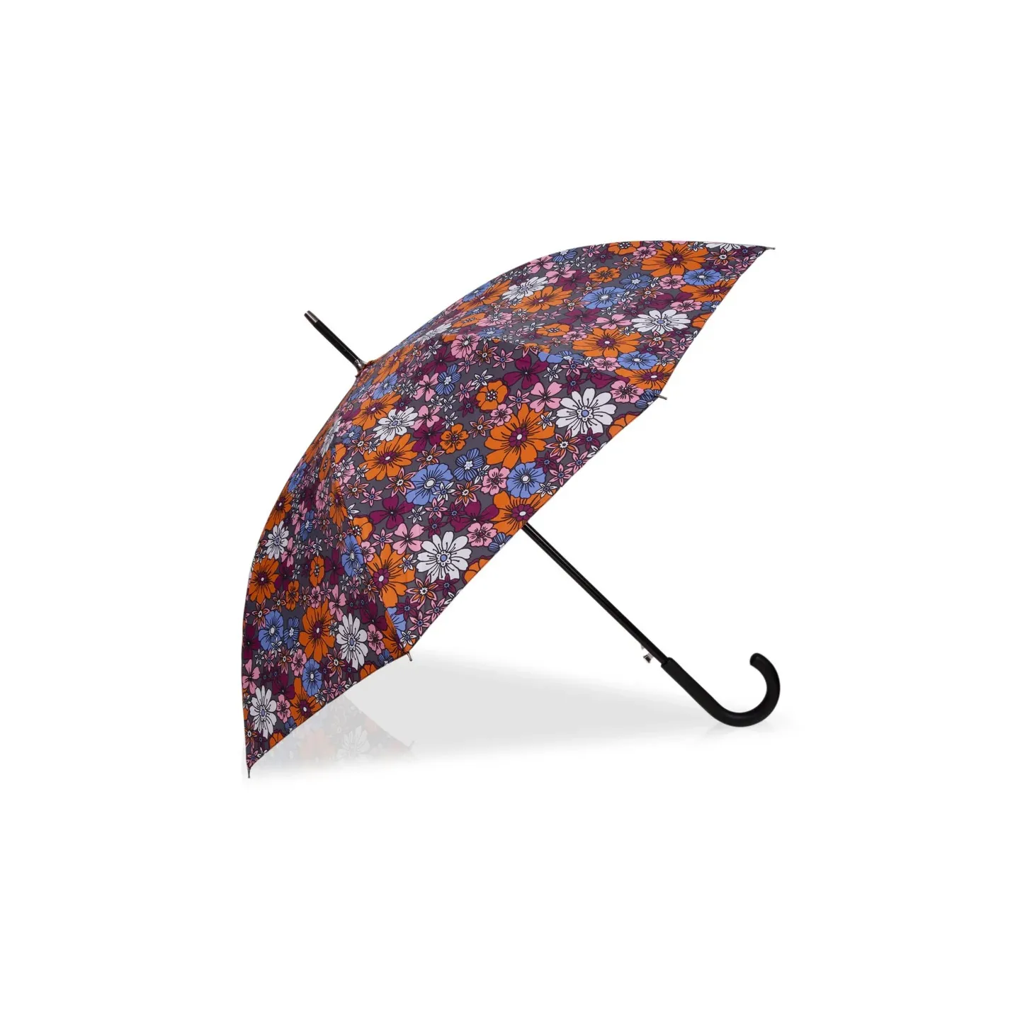Parapluie Canne Fleurs Seventies Ouverture Automatique - Isotoner réf 20842 chapellerie traclet