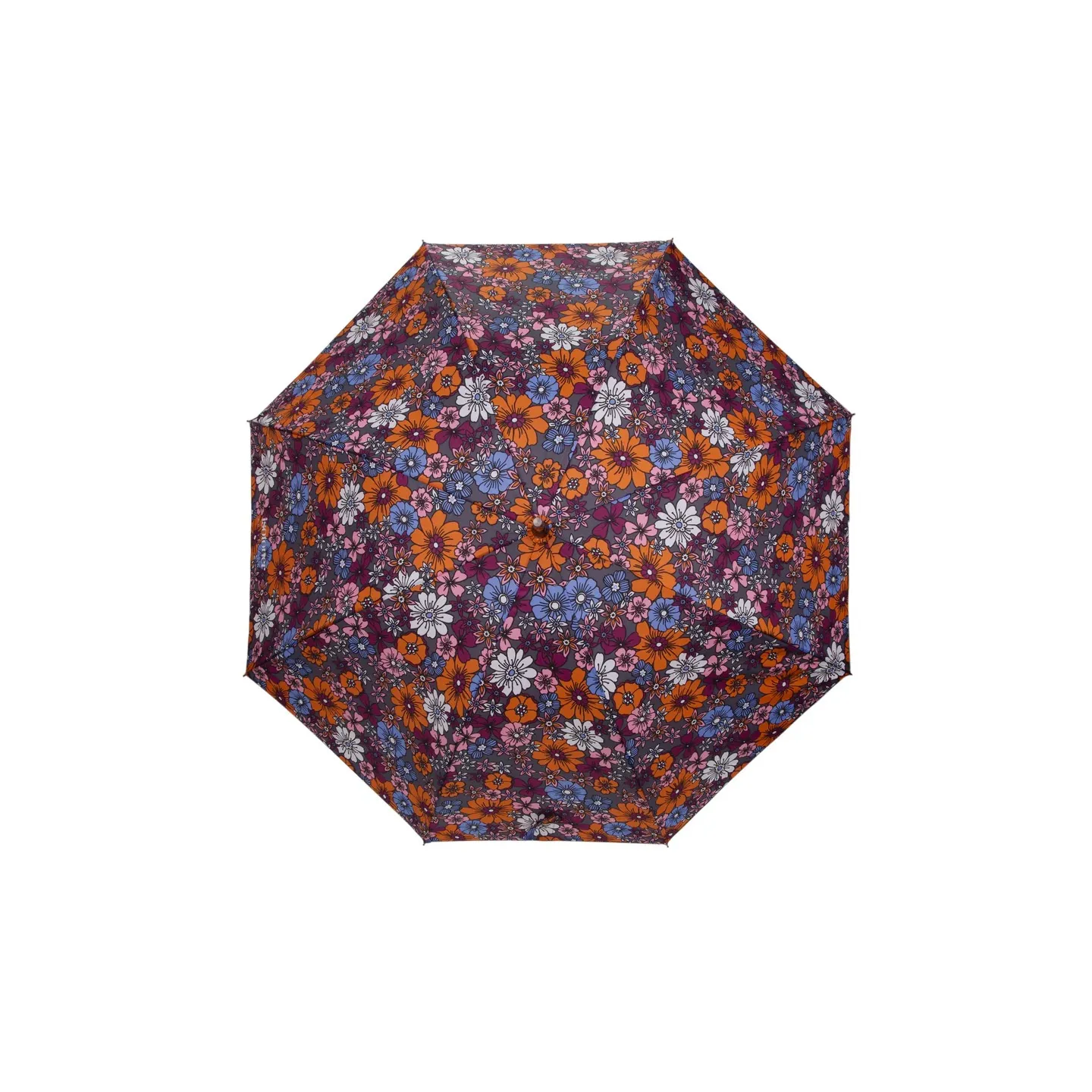 Parapluie Canne Fleurs Seventies Ouverture Automatique - Isotoner réf 20842 chapellerie traclet