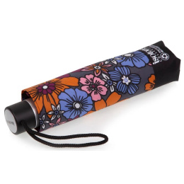 3-Section Umbrella Seventies Flowers Manual Opening - Isotoner