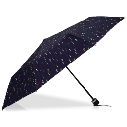 3-Section Meteorite Polka Dot Manual Opening Umbrella - Isotoner