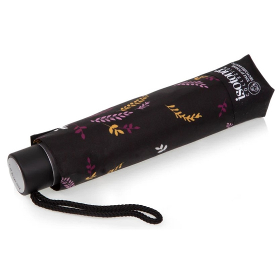 3-Section Wheat Pattern Manual Opening Umbrella - Isotoner