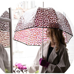 Transparent Leopard Bell Umbrella - Isotoner