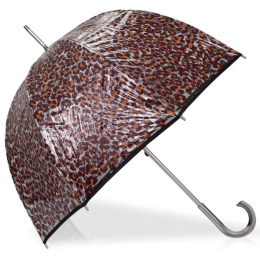 Parapluie Cloche Transparent Léopard - Isotoner