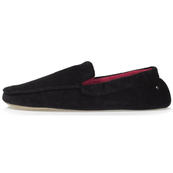 Men's Velvet Loafers with Leather Sole - Isotoner