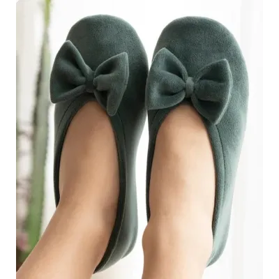 Women's Sage Bow Ballet Slippers - Isotoner - Traclet Shop Reference: 20847| Chapellerie Traclet