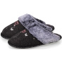 Women's Felt Mule Slippers with Pattern - Isotoner