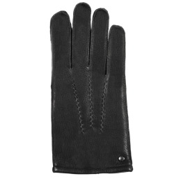 Men's Leather Gloves with Micro Fur Lining - Isotoner