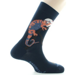 Navy Cotton Chameleon Socks Made in France - Dagobert