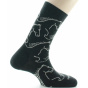 Dagobert Horse Cotton Socks Anthracite Made in France