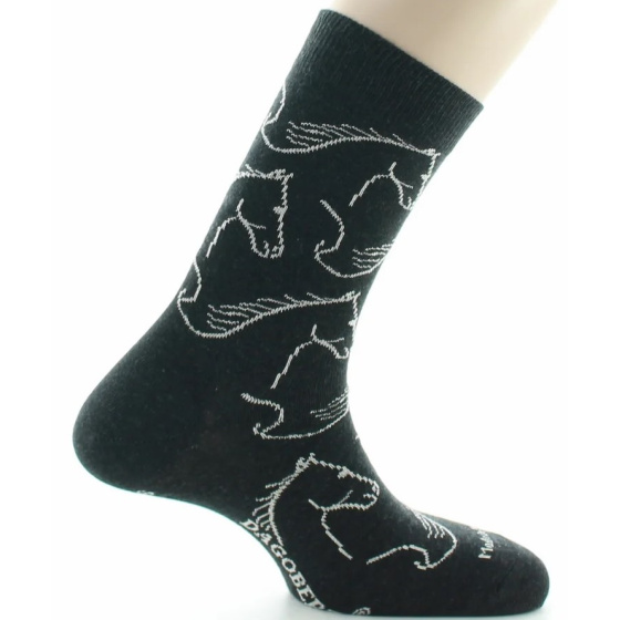 Chaussettes Cheval Coton Anthracite Made in France - Dagobert