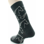 Dagobert Horse Cotton Socks Anthracite Made in France