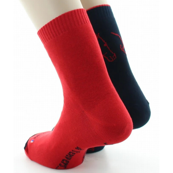 Chaussettes Cheval Réversibles Marine & Rouage Made in France - Dagobert Chaussettes Cheval Réversibles Marine & Rouage Made in France - Dagobert