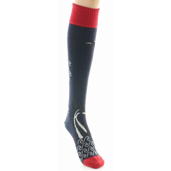 Women's High Combed Whale Socks Made in France - Berthe