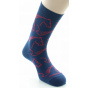 Women's Combed Wool Multicolored Patchwork Socks - Perrin