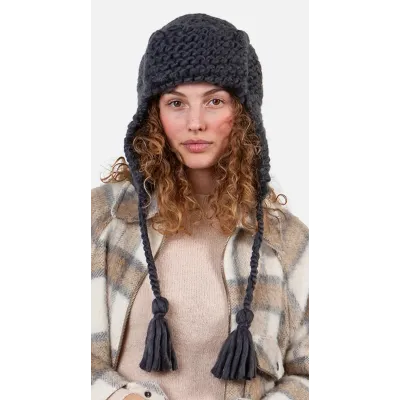 Chapka Brubru Bomber En Crochet Anthracite - Barts