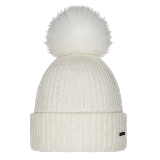 Kenzie Cream Pompom Beanie - Barts