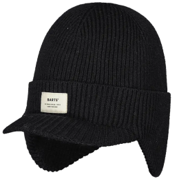 Coedy Black Ear Flap Beanie Cap - Barts