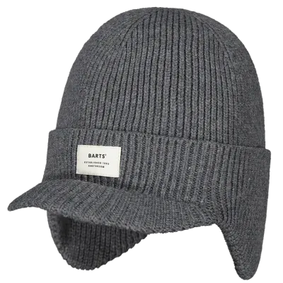 Bonnet Casquette Coedy Cache-Oreilles Gris - Barts