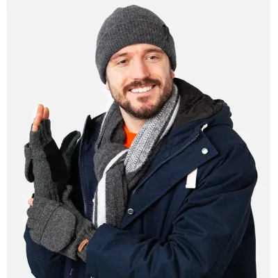 Haakon Grey Wool Gloves/Mittens - Barts Reference: 285 | Traclet Hat Shop