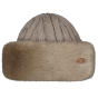 Cable Faux Fur Taupe Beanie-Toque - Barts