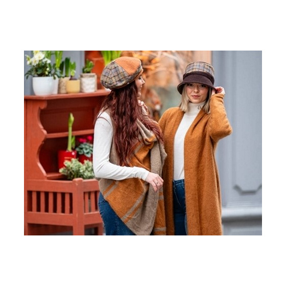 Two-Tone Lady Bec Wool Beret - Traclet