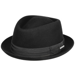 Black Wool Worcester Porkpie Hat - Stetson