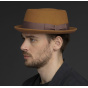 Darron Caramel Wool Porkpie Hat - Bailey