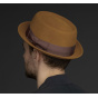 Darron Caramel Wool Porkpie Hat - Bailey