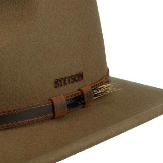 Chapeau Bishop Traveller Feutre Laine Taupe - Stetson