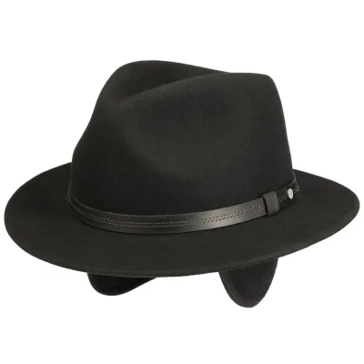 Chapeau Shildon Traveller Woolfelt Noir - Stetson  Reference : 20967| Chapellerie Traclet