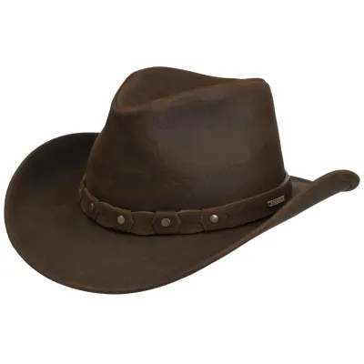 Chapeau Western Newton Cuir Marron - Stetson