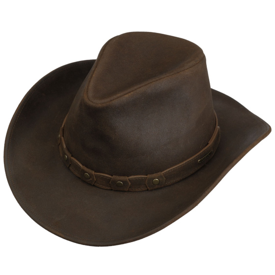 Chapeau Western Newton Cuir Marron - Stetson