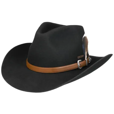 Chapeau Western Kennecott Woolfelt Noir - Stetson